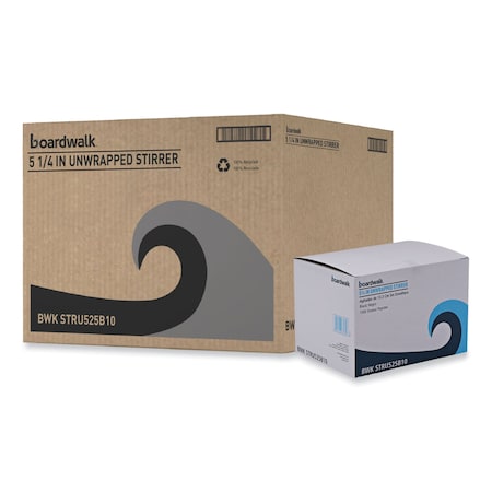 Boardwalk Stir-Straw 5-1/4", Black, PK10000 BWK STRU525B10